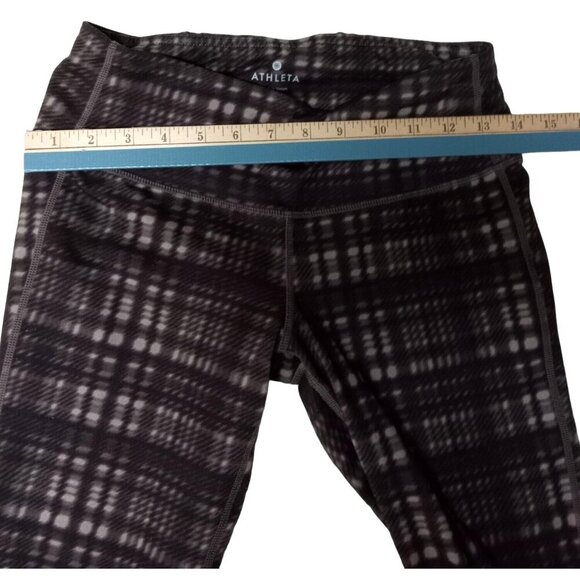 Athleta Womens Gray/Black Plaid Legging Athletic Capris Size Small - Picture 6 of 6